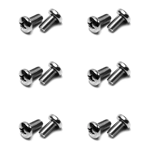 Miniatura 22 de MroMax 5 tornillos de máquina Phillips de cabeza plana M8 x 0.984 in, acero inoxidable 304 18-8, rosca completa, tornillos de cabeza cruzada gris