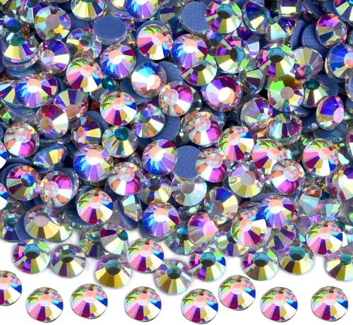 Miniatura 15 de Diamantes de imitación Hotfix, 1440 diamantes de imitación de fijación en caliente para manualidades, ropa, decoración, neón azul, SS10 Azul neón