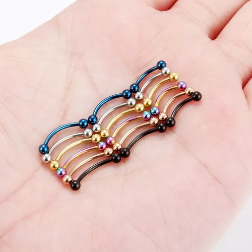 Miniatura 4 de SCERRING 18 – 36 piezas de 16 g de acero inoxidable para cejas, tragus, hélice, rook, daith, pendientes de lengua, pezón, ombligo, labio, barra