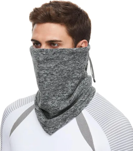 Miniatura 2 de LONGLONG - Calentador de cuello en forma de polaina - Máscara de bufanda para esquí, de lana elástica suave, para invierno