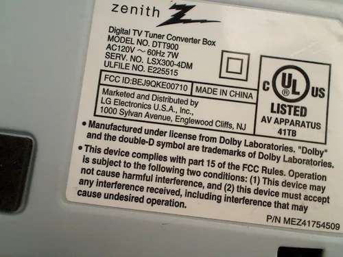 Miniatura 4 de Zenith Sintonizador Digital Tv Convertidor Caja Dtt900