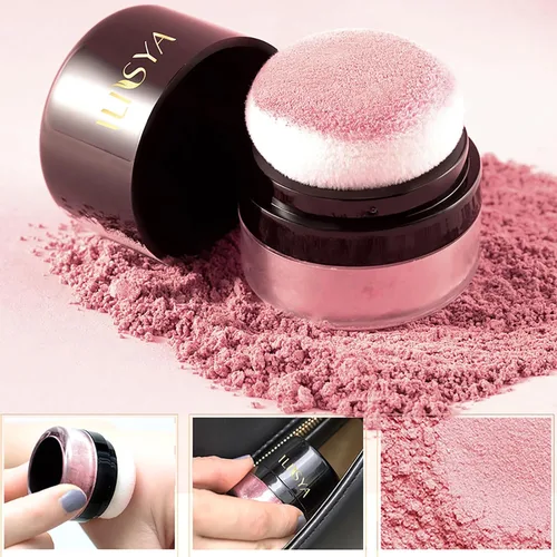Miniatura 4 de Rubor facial en polvo de maquillaje suave de hongos para mejillas de larga duración en polvo de maquillaje con reflejos - acabado mate