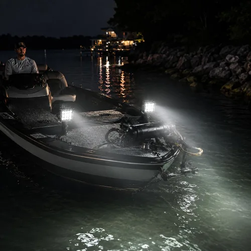 Miniatura 9 de Shangyuan Pontón - Faros delanteros de acoplamiento para barco, luces LED marinas para kayak, bajo, Jon, pesca, lancha, luz de esparcidor, camiseta