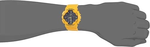 Miniatura 6 de Casio G-Shock Reloj analógico-digital con esfera negra para hombre - GA-100A-9ADR (G273), Negro -, Moderno