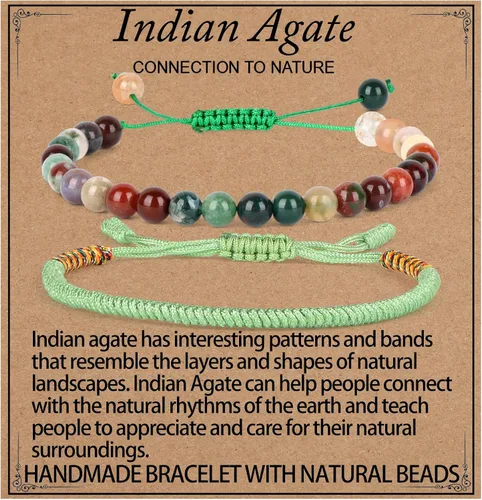 Miniatura 96 de LPBeads Pulsera de piedra natural hecha a mano de tamaño ajustable