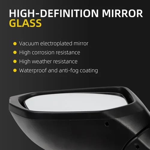 Miniatura 4 de Dasbecan Espejo Lateral Izquierdo del Conductor Compatible con Honda Civic 2016-2021 Cristal de Vidrio con Calefacción Manual Plegable Montaje