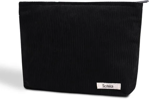 Bolsas de cosméticos para mujer, bolsa de cosméticos de pana, bolsos estéticos para mujer, bolsos de mano con puntos sonrientes, organizador de