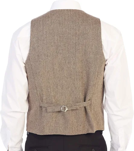 Miniatura 80 de Gioberti Chaleco de tweed formal de 6 botones para hombres