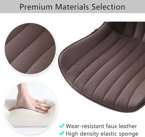 Miniatura 9 de YOUNIKE Silla ergonómica de escritorio para oficina en casa con ruedas, cómoda silla cruzada sin brazos con respaldo ajustable, moderna silla Marrón