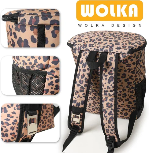 Miniatura 8 de Mochila Enfriadora Wolka 30 Latas, Mochilas Enfriadoras Portátiles Aisladas a Prueba de Fugas, Bolsa Enfriadora Impermeable de Lado Suave