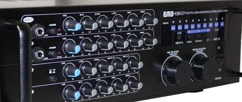 Miniatura 2 de EMB EBK37 PRO 700 W DJ Digital Karaoke Home Mixer y Amplificador Estéreo Control remoto 2 Entrada de micrófono RCA Audio Video Entrada/Salida