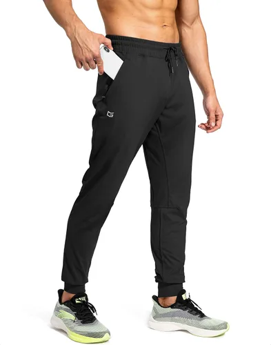 G Gradual - Pantalones deportivos para hombre con bolsillos con cierre, para fútbol, correr y entrenar