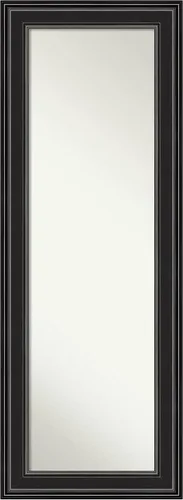 Amanti Art Espejo de pared para puerta, espejo de longitud completa (53.5 x 19.5 pulgadas), espejo negro Ridge de cuerpo completo y espejo en la