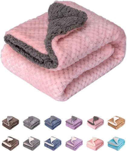 WONDER MIRACLE - Manta lanuda para perro o gato, cálida y suave, manta de felpa para cama de perro y cama de gato, sofá, viajes y al aire libre,