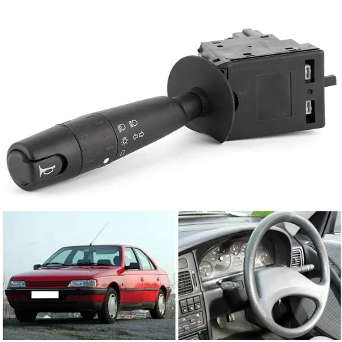 Miniatura 3 de Interruptor de señal de giro para 405 1992-1996 Negro Aramox