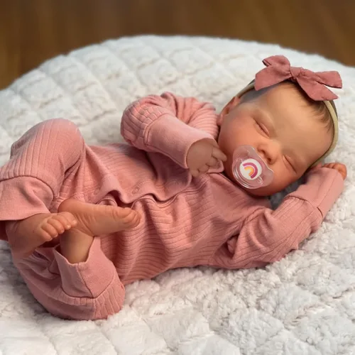 Miniatura 7 de WOOROY Muñecas realistas de bebé Reborn – Niña recién nacida durmiente de la vida real de 18 pulgadas, muñeca realista con cuerpo suave pesado