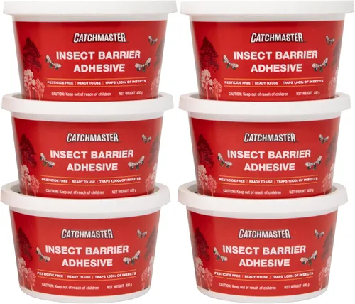 Miniatura 8 de Catchmaster Barrera de insectos para bandear árboles, cubeta de 15 onzas, trampas para hormigas y moscas de linternas, trampa adhesiva para insectos