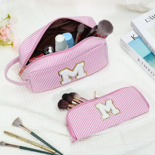 Miniatura 7 de YOOLIFE Regalos para niñas adolescentes – Bolsa de maquillaje con inicial personalizada, regalos de cumpleaños para mujeres, hermana, amiga, hija