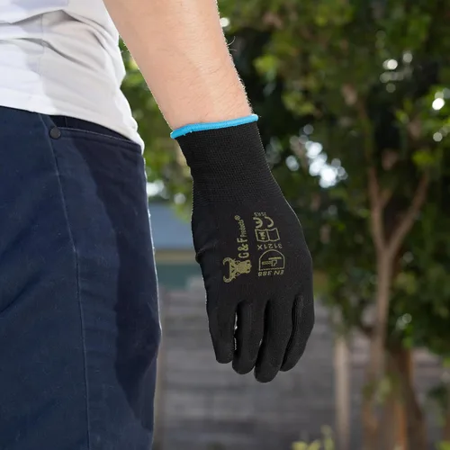 Miniatura 10 de G & F - Guantes de trabajo para hombre, agarre ligero, revestimiento de poliuretano, compatibles con pantalla táctil, flexibles y transpirables