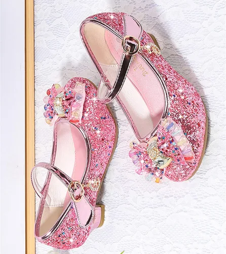 Miniatura 4 de Cadidi Dinos Zapatos de vestir para niñas con tacón de fiesta de boda Mary Jane Princess Flower Shoes (bebéniño pequeñoniño grande)