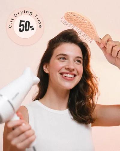 Miniatura 7 de AIMIKE Cepillo para desenredar, cepillo desenredante ventilado para cabello mojado y seco con cerdas suaves, cepillo para desenredar sin dolor