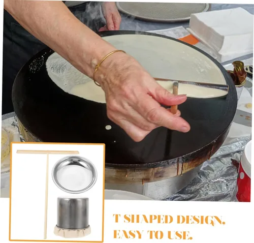 Miniatura 4 de TIDTALEO 1 Unidades de herramientas para panqueques Herramientas especiales Kit de herramientas para el hogar Kit de barbacoa Crepe Spreader Stick
