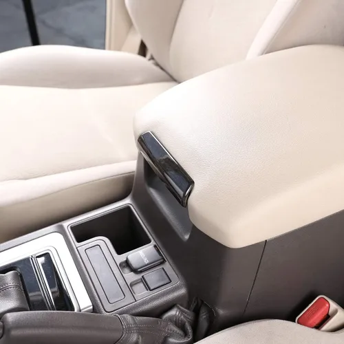 Miniatura 5 de YIWANG Accesorios de lentejuelas para reposabrazos interior de automóvil ABS cromado para Toyota Land Cruiser Prado FJ150 150 2010-2019