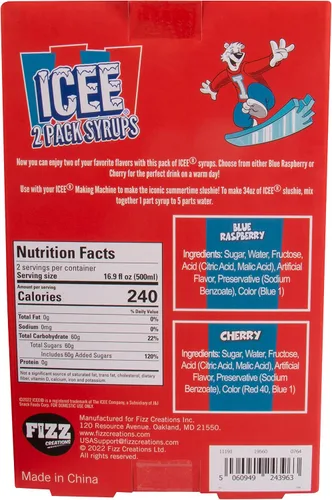 Miniatura 8 de ICEE Slushie Snow Cono Machine Bundle. Auténtica máquina de afeitar de hielo ICEE para encimera casera, paquete de 2 jarabes ICEE y 20 vasos