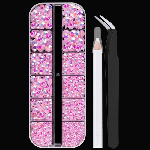 Miniatura 36 de 12000 diamantes de imitación de resina para decorar con brillantes con 3 piezas de pegamento para joyería B7000, 2 cajas de diamantes de imitación