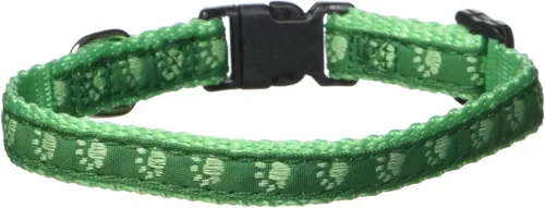 Miniatura 2 de Guardian Gear - Collar de perro de nailon con estampado de patas, se adapta a cuellos de 6 a 10 pulgadas, color negro