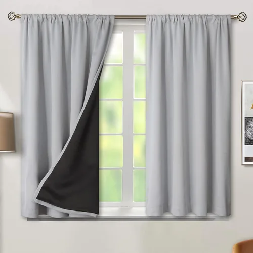 Miniatura 47 de BGment - Cortinas opacas para sala de estar de 63 pulgadas de largo, juego de 2 paneles, cortinas para oscurecer toda la habitación, cortinas