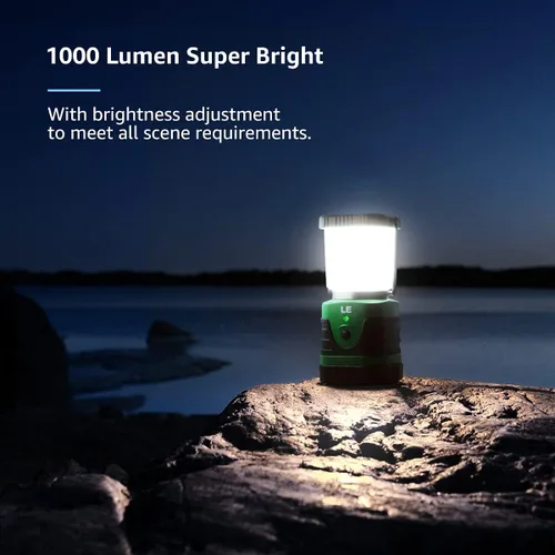 Miniatura 2 de Lepro Bundle - 2 artículos: Linterna de camping LED recargable vintage Lepro y LE LED linterna de camping recargable, 1000LM, 4 modos de luz