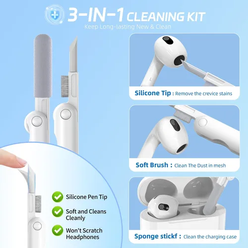 Miniatura 5 de Ekoonpft - Funda para Airpods 4, fundas grabadas con flores para Apple AirPods de 4ª generación 2024, funda de silicona suave para mujeres con kit