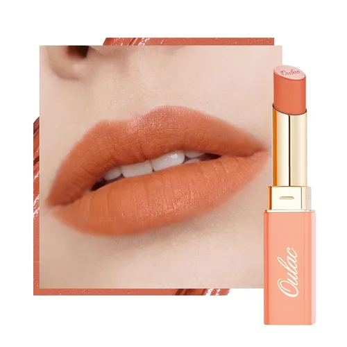 Miniatura 27 de Oulac Lápiz labial ciruela para mujer, lápiz labial mate burdeos, color de labios de cobertura completa, acabado mate satinado, textura crema, SG08