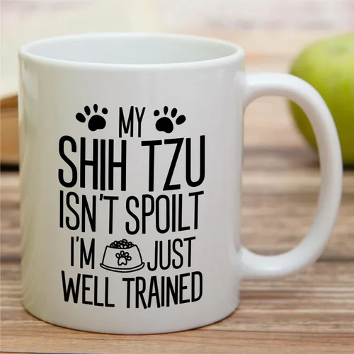 Miniatura 3 de Retreez Taza Graciosa - Regalo para Amante de Perros Shih Tzu Mamá Papá Crisantemo Perro Shih Tzu Propietario Taza de Café de Cerámica de 11 Oz