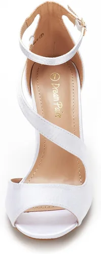 Miniatura 6 de Dream Pairs Nile Sandalias modernas de tacón tipo stiletto, con puntera abierta, para mujer