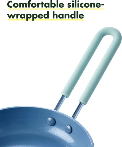 Miniatura 5 de GreenPan Mini sartén antiadherente de cerámica saludable, redondo de 5 pulgadas, sin PFAS, apto para lavavajillas, mango fresco, verde menta