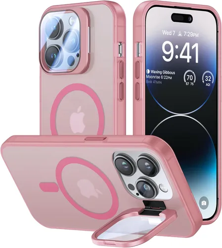 Miniatura 9 de VOFATA - Funda magnética para iPhone 17 Pro Max, cubierta para cámara con soporte, protección completa para la cámara, compatible con MagSafe
