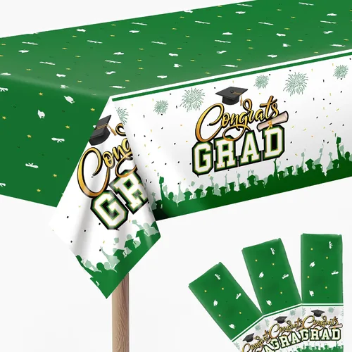 Miniatura 10 de KatchOn Decoraciones de graduación rojas y negras 2026 – XtraLarge 108 x 54 pulgadas, paquete de 3 Mantel de graduación de felicitaciones