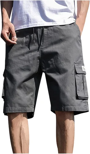 Pantalones cortos tipo cargo para hombre, pantalones cortos de senderismo de verano para hombre, bolsillos de 7 pulgadas, pantalones cortos de