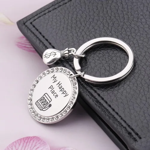 Miniatura 4 de My Happy Place Llavero de juego para máquina tragamoneda, llavero para jugador, regalo para amantes del casino, regalo Lucky 777 Jackpot Jewelry