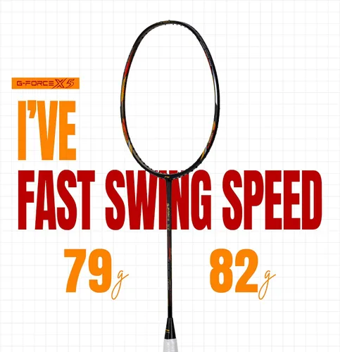 Miniatura 7 de Li-Ning G-Force X5 - Raqueta de bádminton de fibra de carbono con cubierta completa gratuita (2.89 oz, 28 libras)