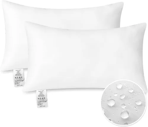 Miniatura 6 de OTOSTAR Insertos de almohada rectangulares de 16 x 24 pulgadas, impermeables, para exteriores, para muebles de patio, cama, sofá, almohadas Paquete
