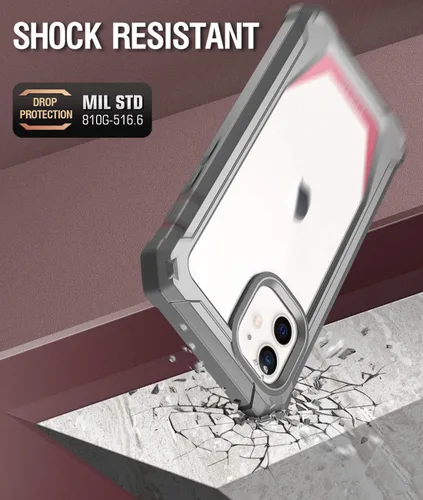 Miniatura 7 de Poetic Guardian Series - Funda para iPhone 12 mini de 5.4 pulgadas, híbrida de cuerpo completo, reforzada a prueba de golpes, resistente