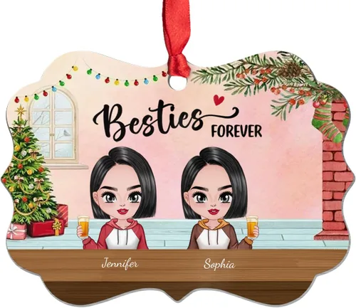 Miniatura 9 de Adorno de Bestie, Congrats On Being My Bettie You Lucky - Adorno de Navidad personalizado, regalos para alma gemela, árbol de Navidad colgante