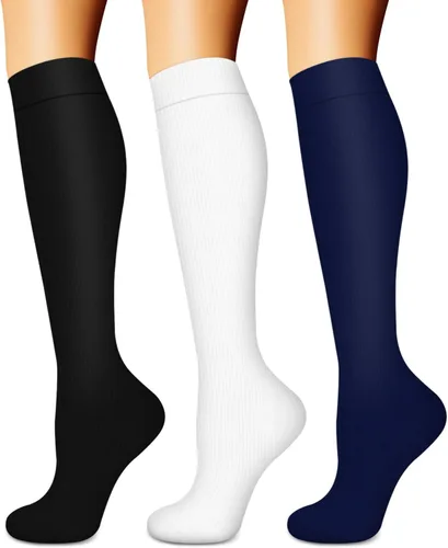 Miniatura 85 de Calcetines de compresión para mujeres y hombres (3 pares) – El mejor apoyo para enfermeras, correr, senderismo, recuperación y calcetines de vuelo