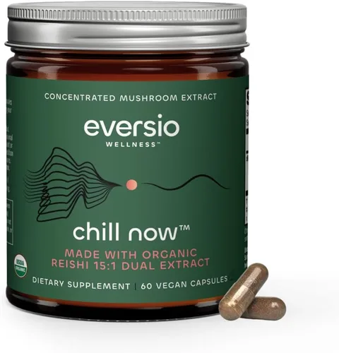 Cápsulas Reishi orgánicas – Extracto dual 15:1, 45% beta-glucanos – Suplemento de hongos corporales fructíferos para el estrés, el sueño y el apoyo