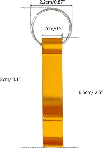 Miniatura 2 de cnomg Abrebotellas de metal de 8 colores, llavero dividido, llavero de aluminio a granel, barra de garra de bolsillo, abrebotellas de cerveza