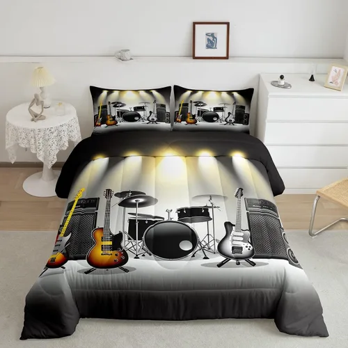Miniatura 29 de Erosebridal Juego de edredón de béisbol para niños, ropa de cama vintage con bandera americana, tamaño Queen para adultos, niñas, niños