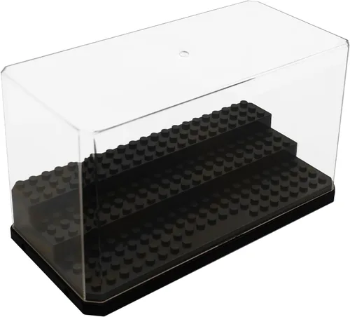 Caja de exhibición de minifiguras de acrílico apilable, caja de exhibición de figuras de acción y bloques, caja de exhibición transparente a prueba